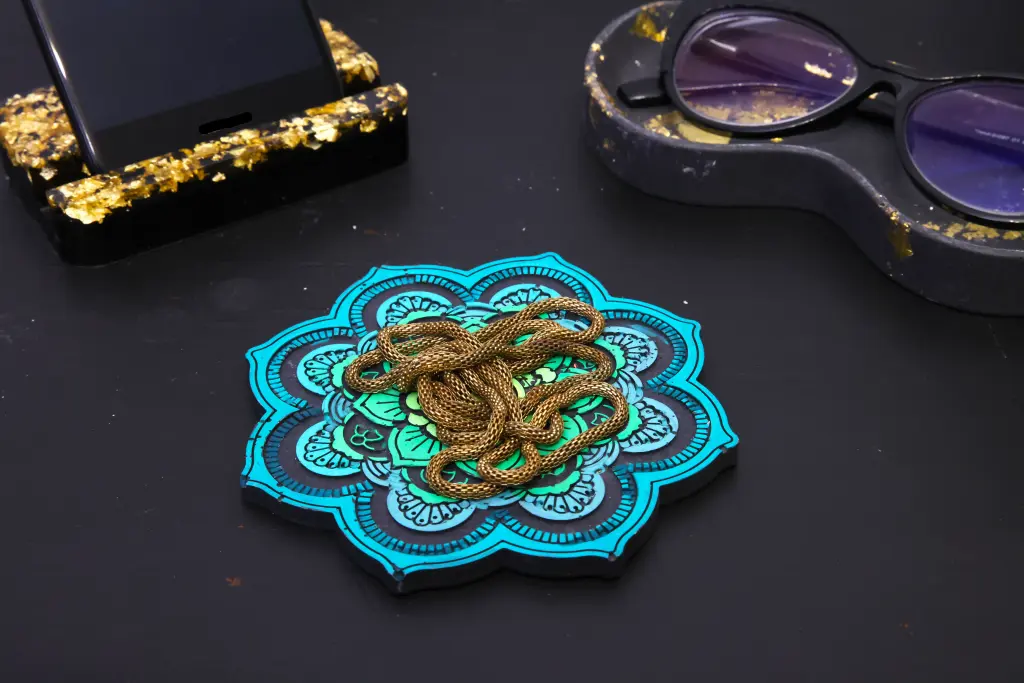 Sous Tasse Noir/Vert