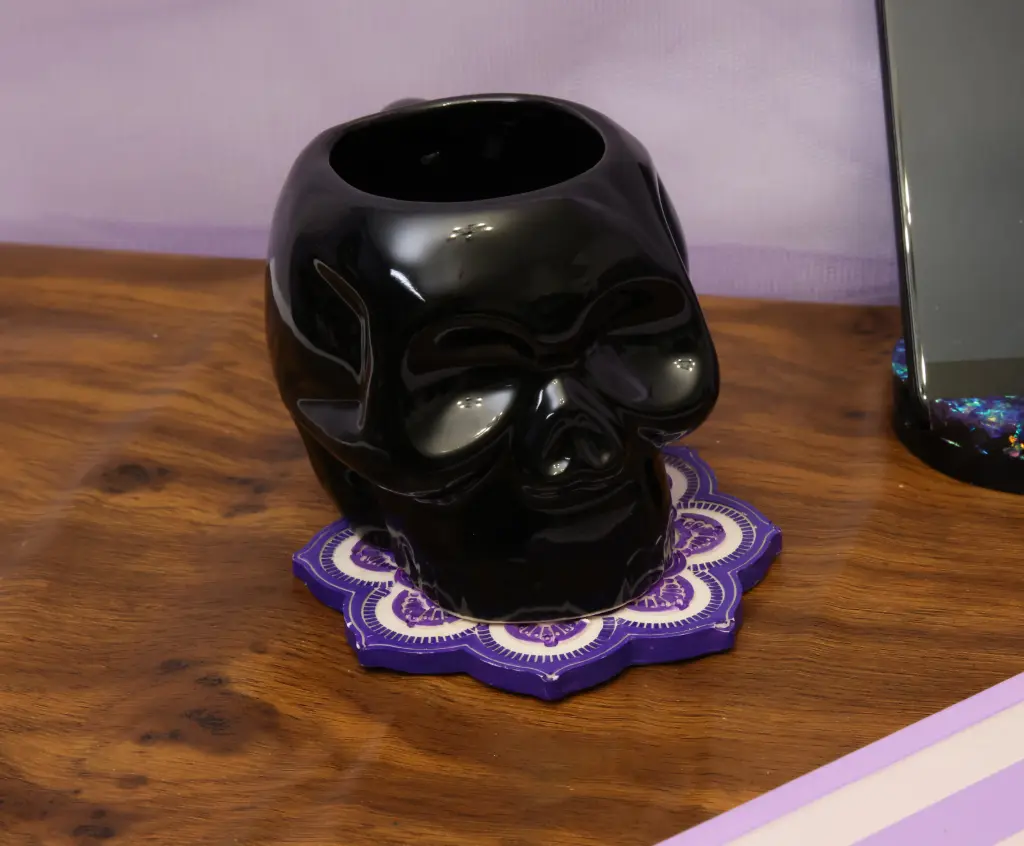 Sous Tasse Blanc/Violet