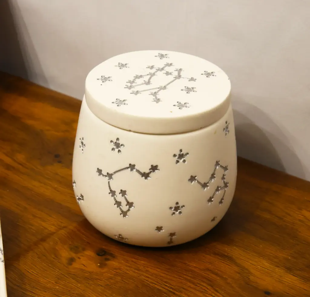 Pot étoilé Blanc/Argent