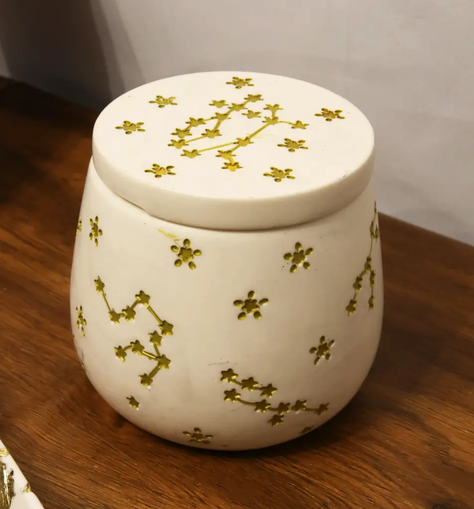 Pot étoilé Blanc/Or