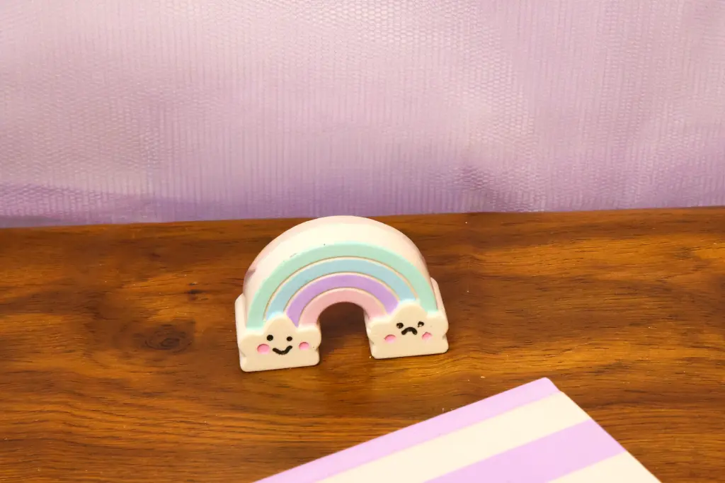 Porte Photo Arc-en-ciel Blanc/Pastel