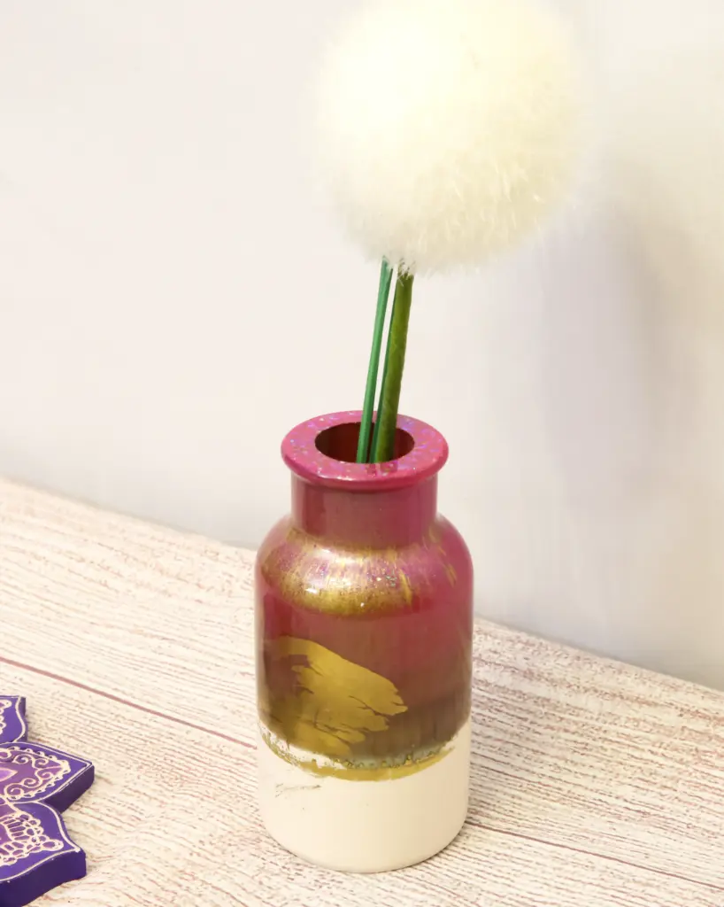 Soliflore lisse Rose/Or