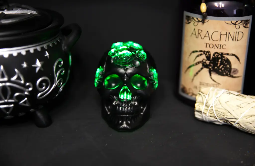 Veilleuse Crâne fleuri