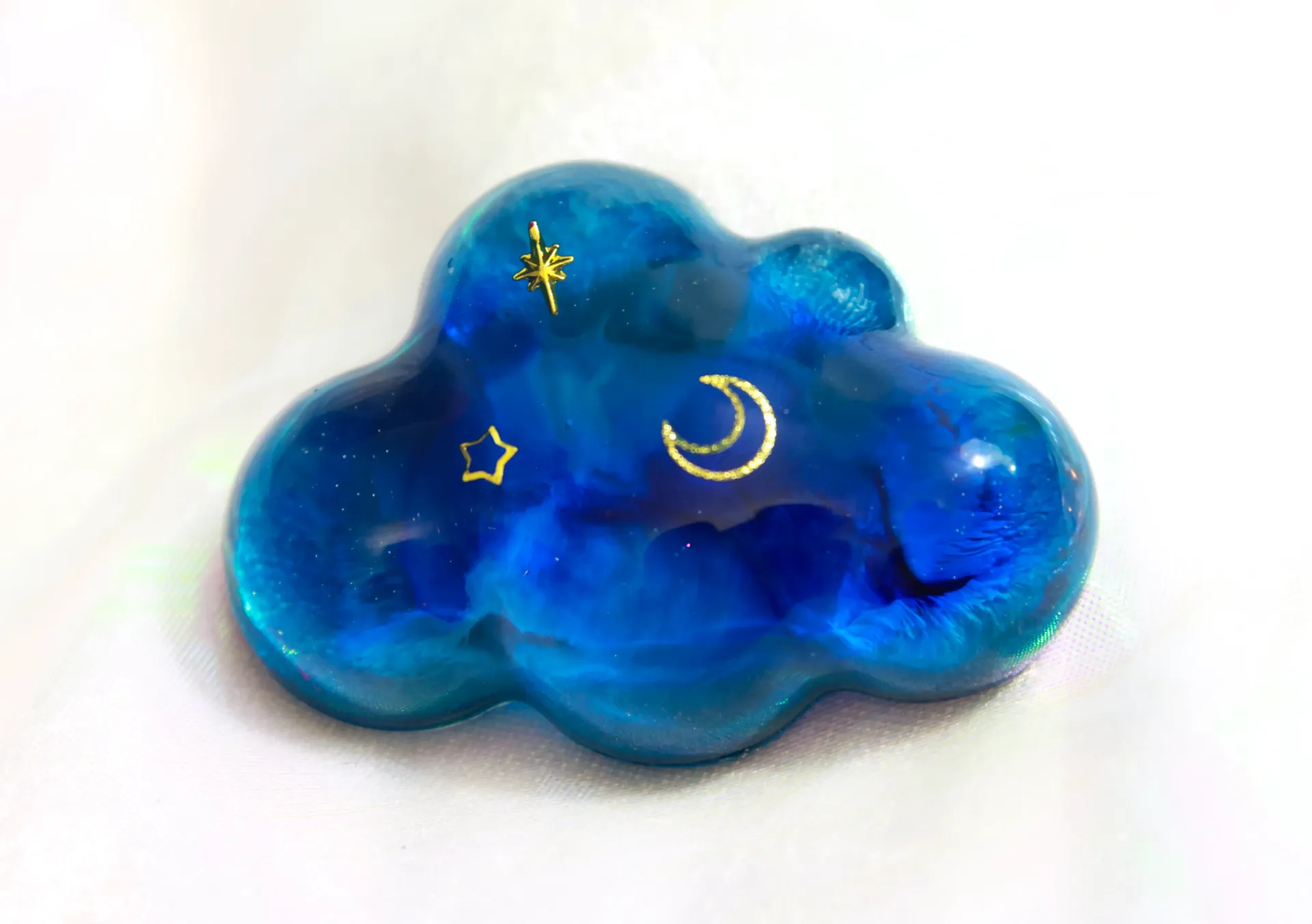 Broche Nuage Bleue (grand modèle)