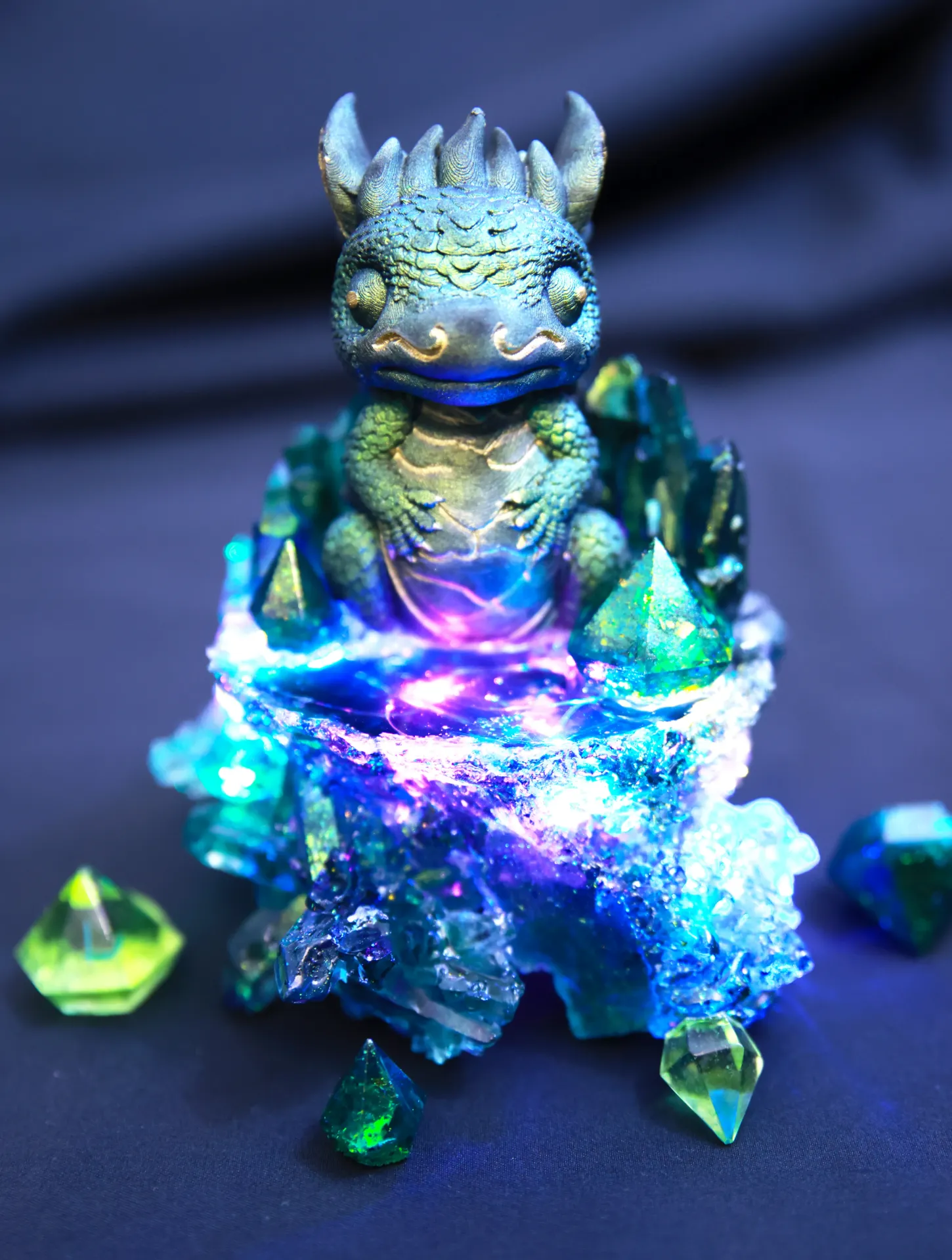 Veilleuse Dragon Vert/Or