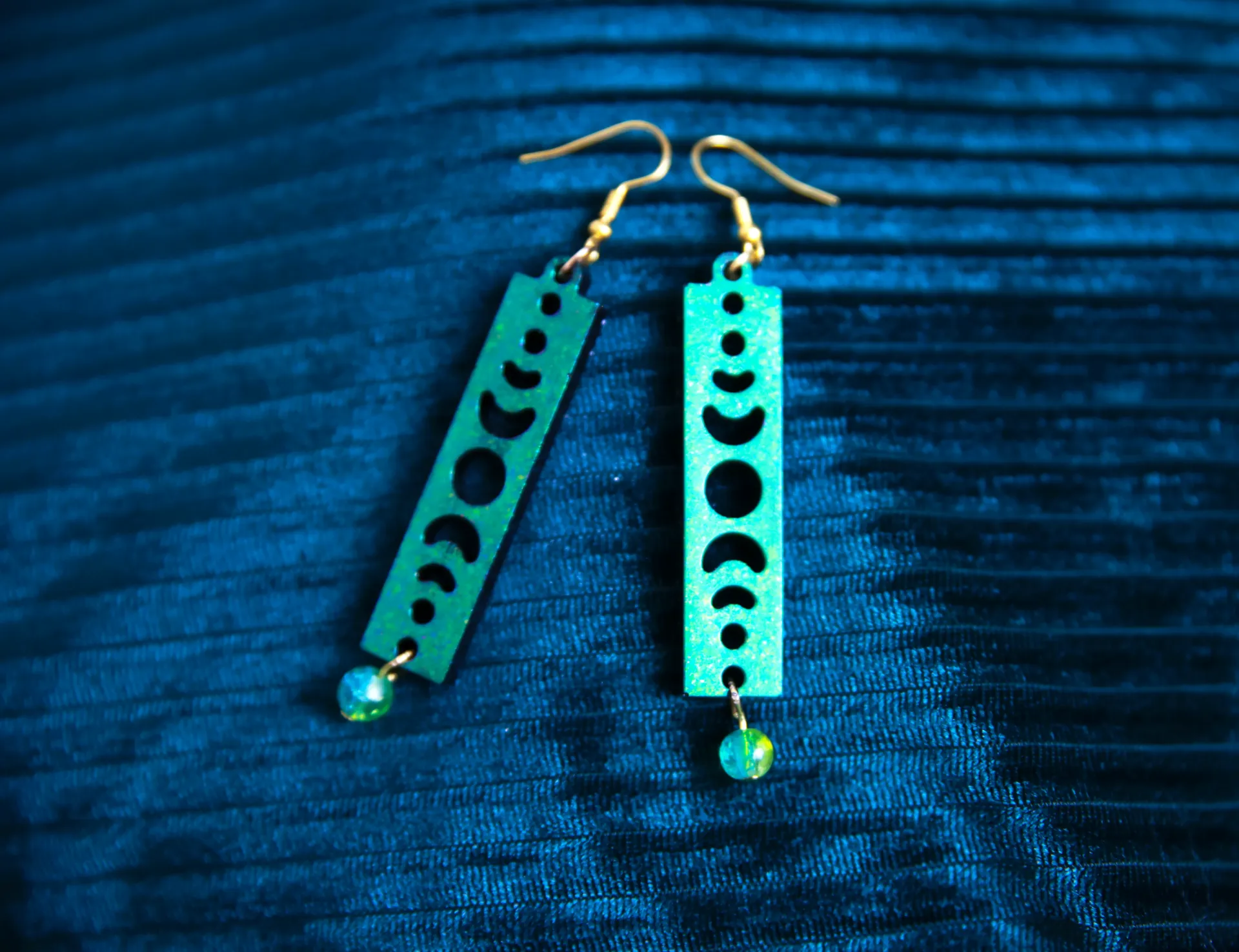 Boucles d'oreilles Cycle de la Lune et perle