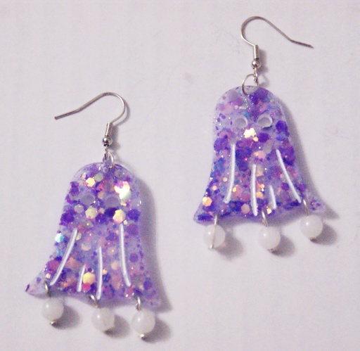 Boucles d'oreilles Fantôme et Perles