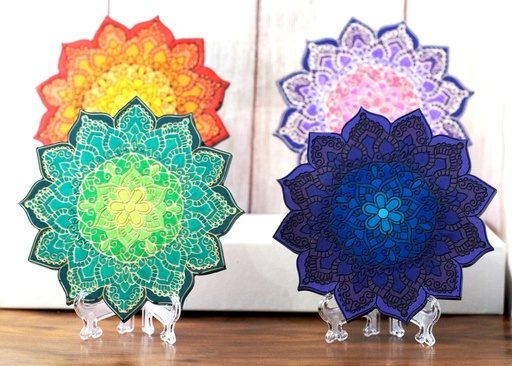 Vide poche plat coloré en jesmonite